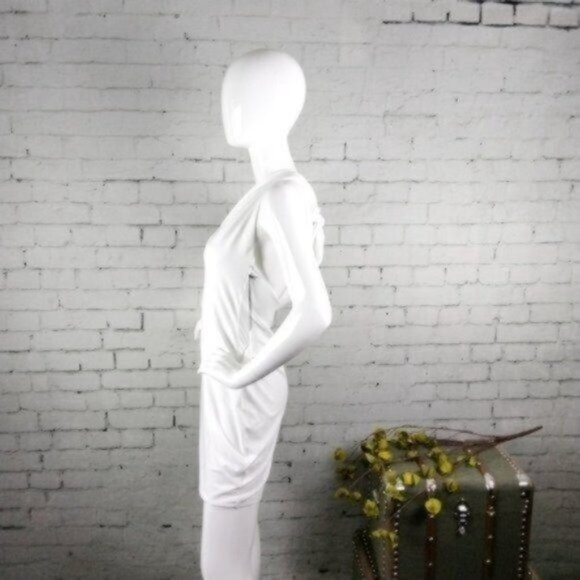 Susana Monaco One Shoulder Back Tie Book In Sugar White Medium - Picture 3 of 7